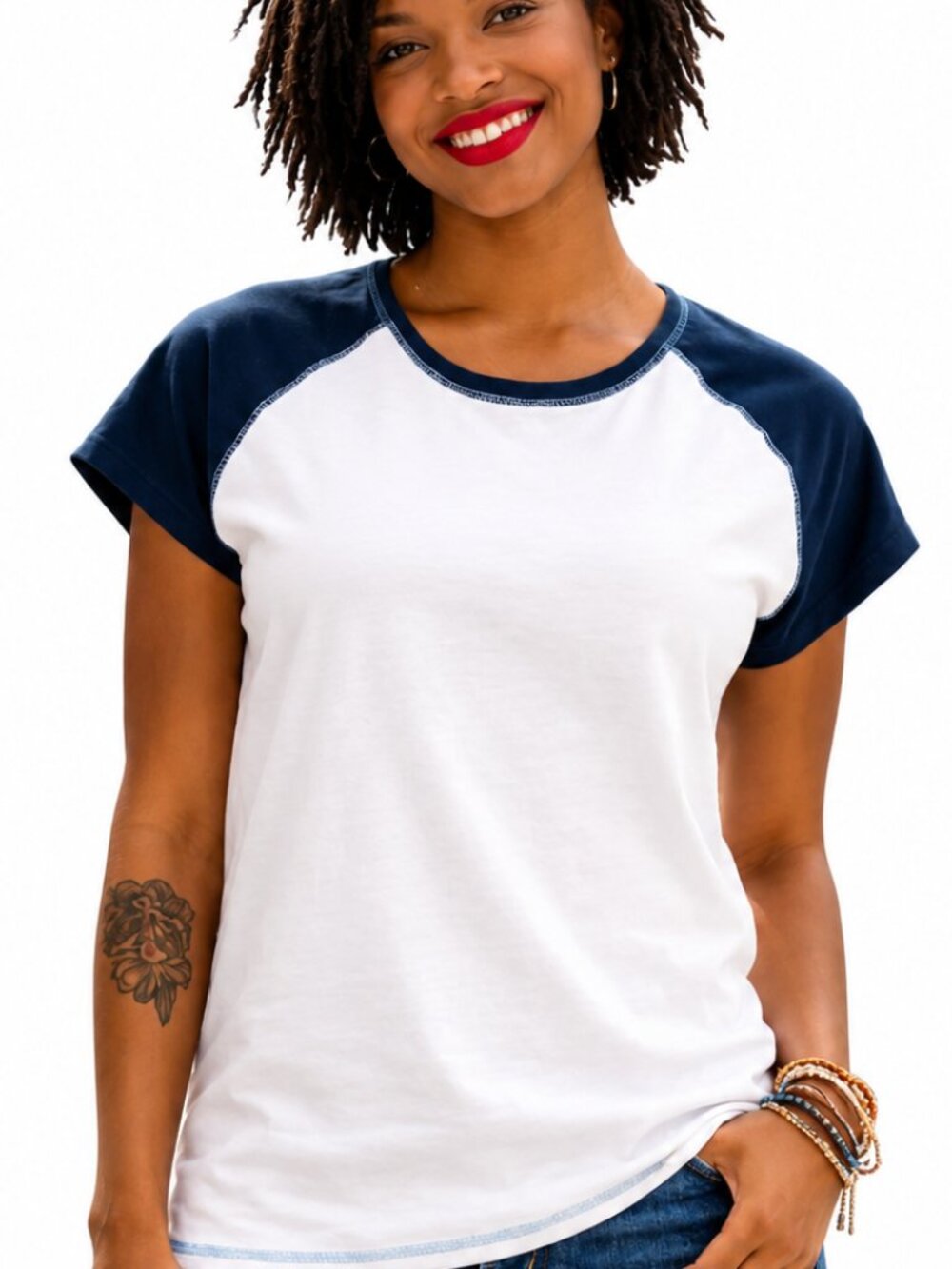 Two NWOT XL short sleeve top. White & blue shirt. Casual tees Yoga Activewear
